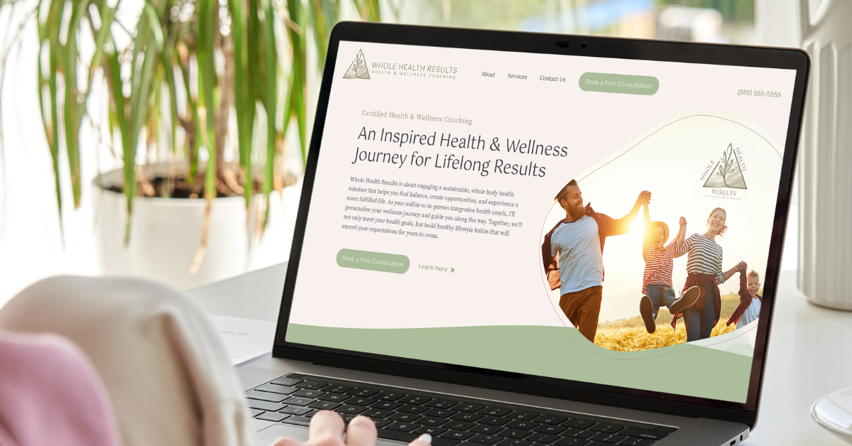 boost local website design example - health and wellness website - laptop website design