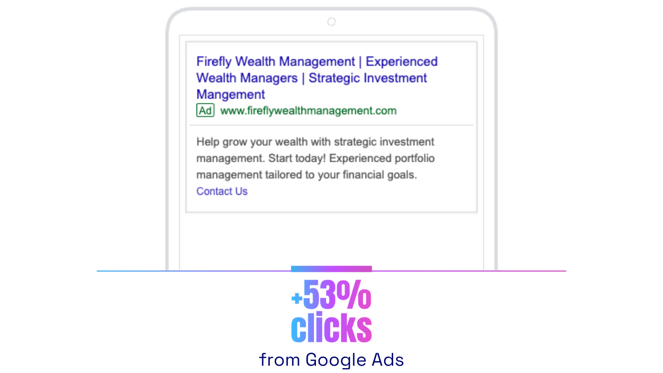 financial advisor marketing agency - firefly wealth management - ohio - google ads - boost local marketing agency