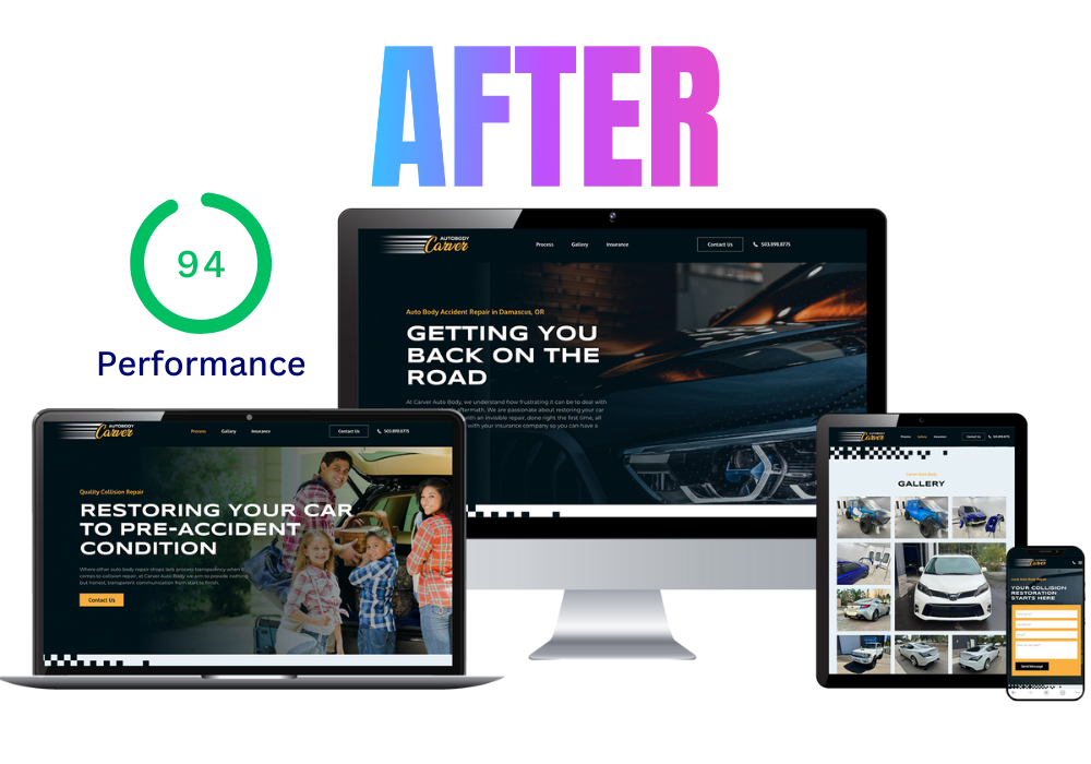 carver auto body - web design after