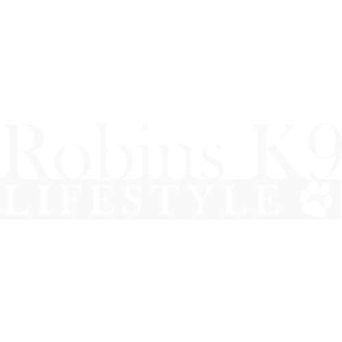 robins k9 - dog trainer marketing logo