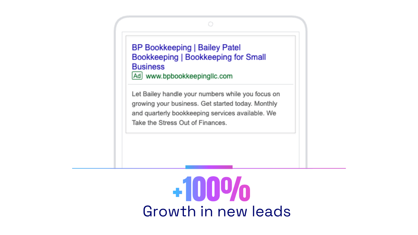 bp bookkeeping Google Business ads results