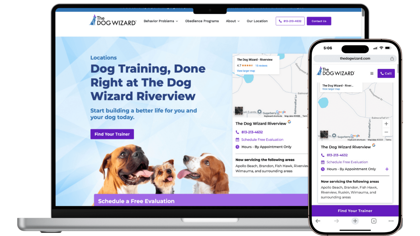 the dog wizard - riverview fl - pet care marketing - dog trainer marketing - boost local small business marketing agency