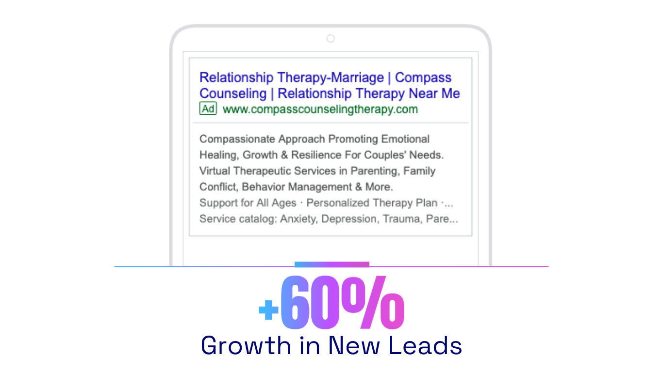 compass counseling google ads results